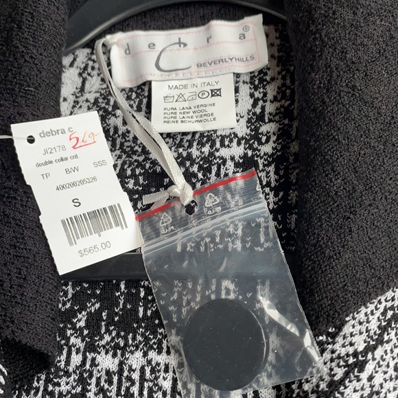 🆕DEBRA C Beverly Hills Stunning Wool Long Sweater Cardigan Jacket sz S - Picture 8 of 16